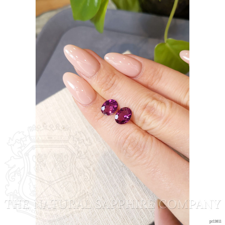 3.36 Ct.Tw. Purplish Pink Rhodolite Garnet Pair from Tanzania