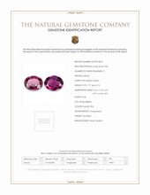 3.92 Ct.Tw.Total Carat Weight Purplish Pink Rhodolite Garnet Pair from Tanzania Scan Report