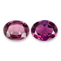 3.92&nbsp;Ct.Tw.Total Carat Weight Purplish Pink Rhodolite Garnet Pair from Tanzania Video