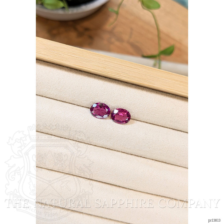 3.92 Ct.Tw. Purplish Pink Rhodolite Garnet Pair from Tanzania