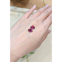 3.92 Ct.Tw.Total Carat Weight Purplish Pink Rhodolite Garnet Pair from Tanzania Life Style