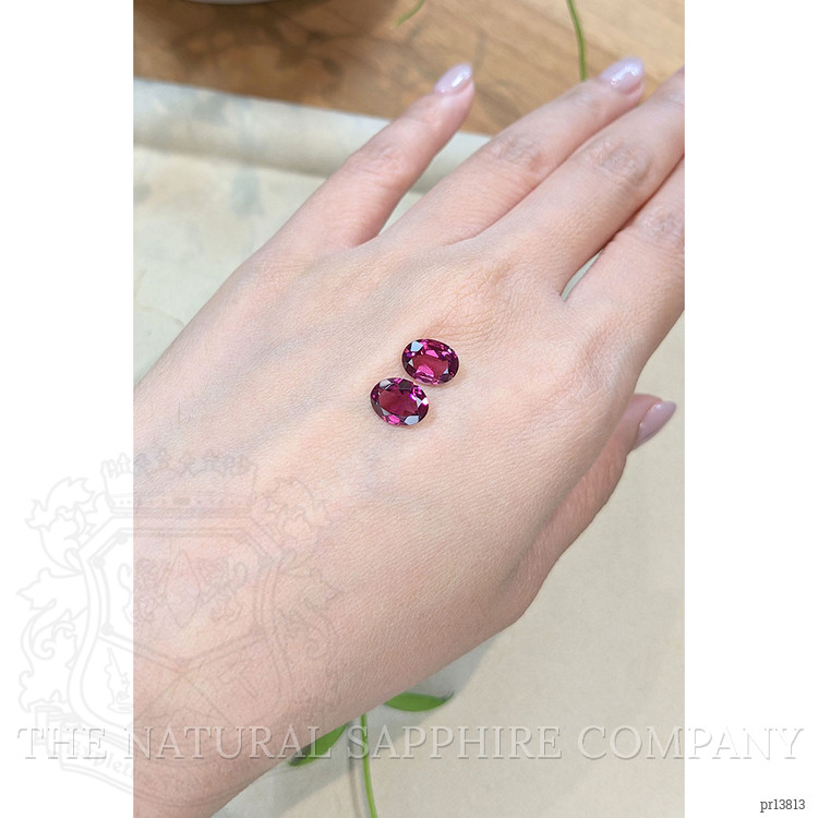 3.92 Ct.Tw. Purplish Pink Rhodolite Garnet Pair from Tanzania