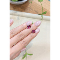 3.92&nbsp;Ct.Tw.Total Carat Weight Purplish Pink Rhodolite Garnet Pair from Tanzania Life Style