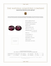 3.56 Ct.Tw.Total Carat Weight Pinkish Purple Rhodolite Garnet Pair from Tanzania Scan Report
