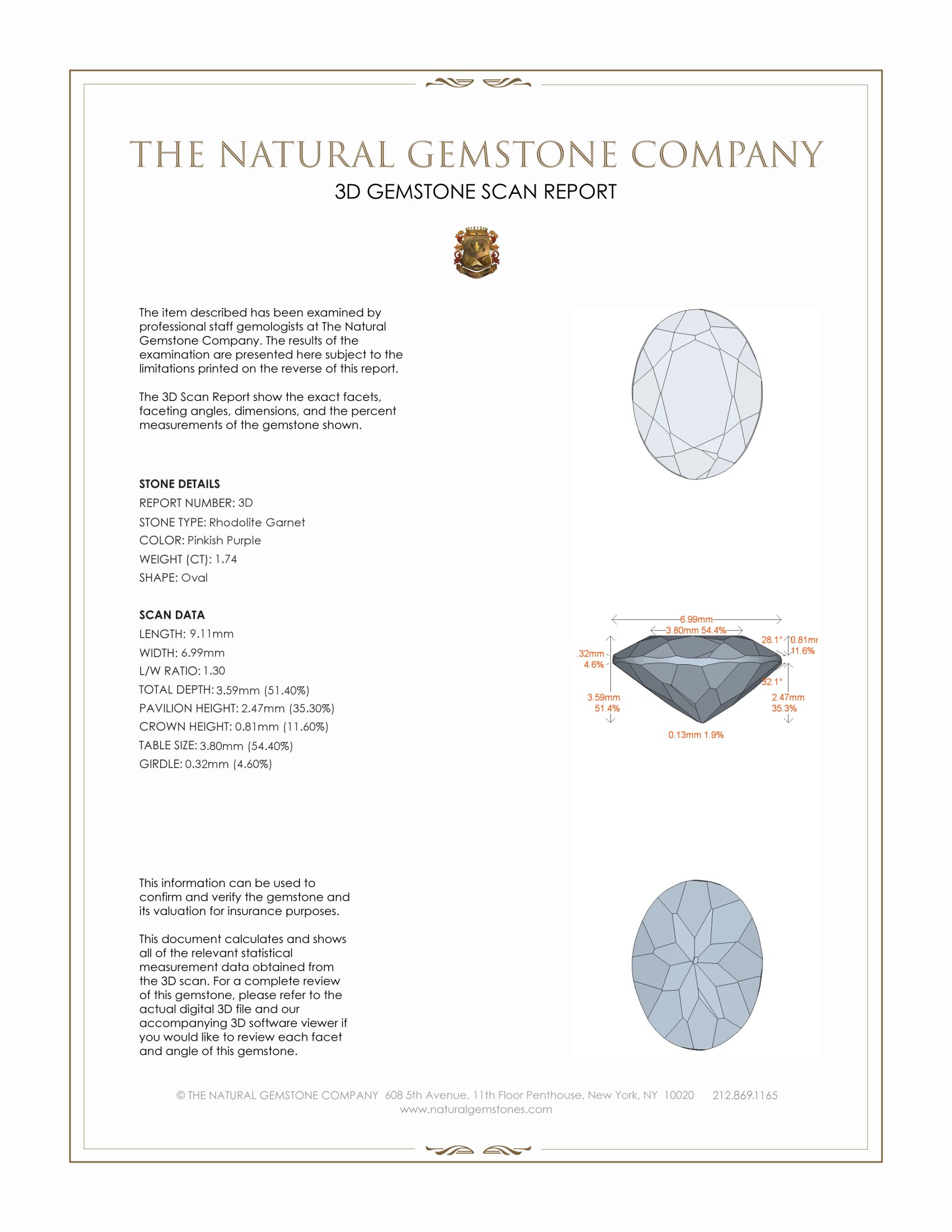 3.56 Ct.Tw. Pinkish Purple Rhodolite Garnet Pair from Tanzania