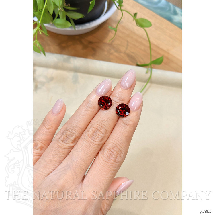 8.21 Ct.Tw. Red Garnet Pair from Tanzania