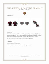 5.96 Ct.Tw.Total Carat Weight Red Garnet Pair from Tanzania Appraisal