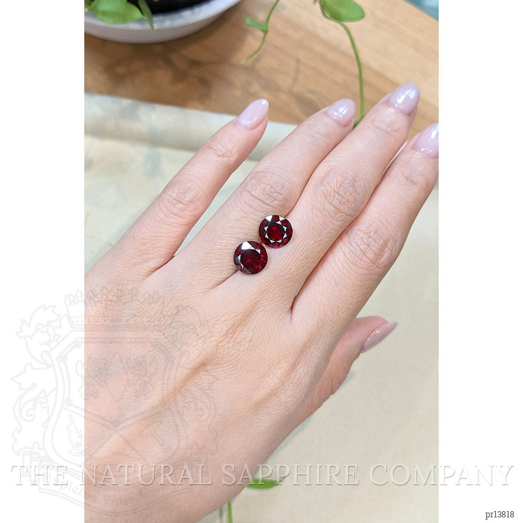 5.96 Ct.Tw. Red Garnet Pair from Tanzania