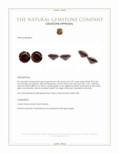 5.40 Ct.Tw.Total Carat Weight Red Garnet Pair from Tanzania Appraisal