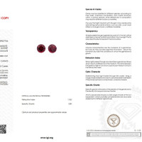 7.14 Ct.Tw.Total Carat Weight Pinkish Purple Rhodolite Garnet Pair from Tanzania Scan Report