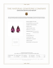4.01&nbsp;Ct.Tw.Total Carat Weight Pinkish Purple Rhodolite Garnet Pair from Tanzania Scan Report