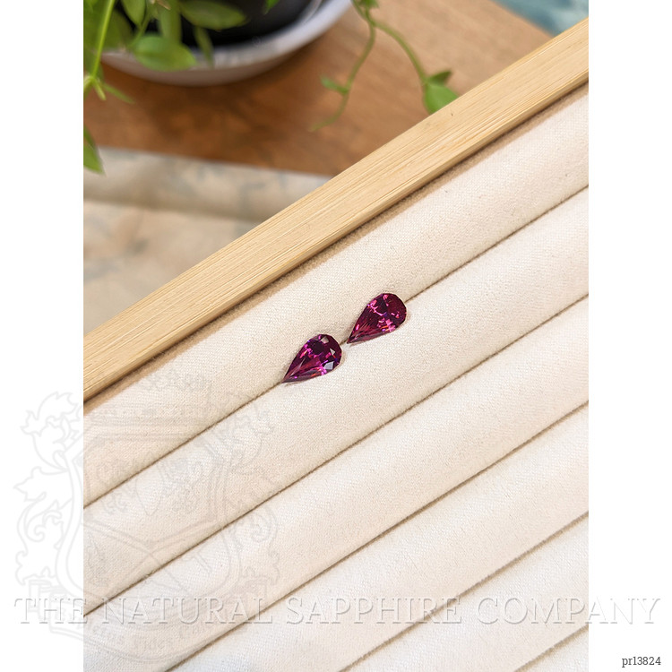 4.01 Ct.Tw. Pinkish Purple Rhodolite Garnet Pair from Tanzania