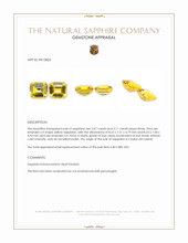 6.12 Ct.Tw.Total Carat Weight Yellow Sapphire Pair from Ceylon (Sri Lanka) Appraisal