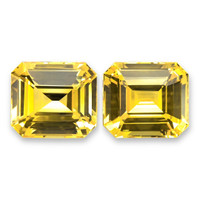6.12&nbsp;Ct.Tw.Total Carat Weight Yellow Sapphire Pair from Ceylon (Sri Lanka) Video