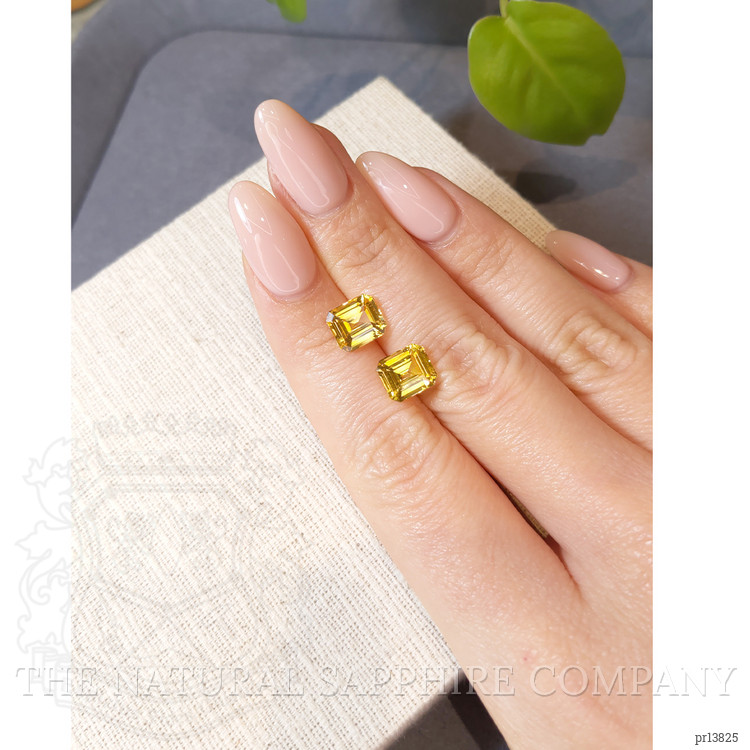 6.12 Ct.Tw. Yellow Sapphire Pair from Ceylon (Sri Lanka)
