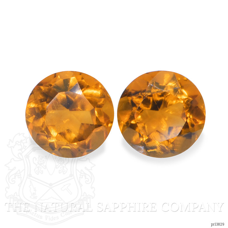 0.91 Ct.Tw. Yellowish Orange Madeira Citrine Pair from Brazil
