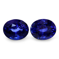 12.16&nbsp;Ct.Tw.Total Carat Weight Blue Sapphire Pair from Ceylon (Sri Lanka) Video