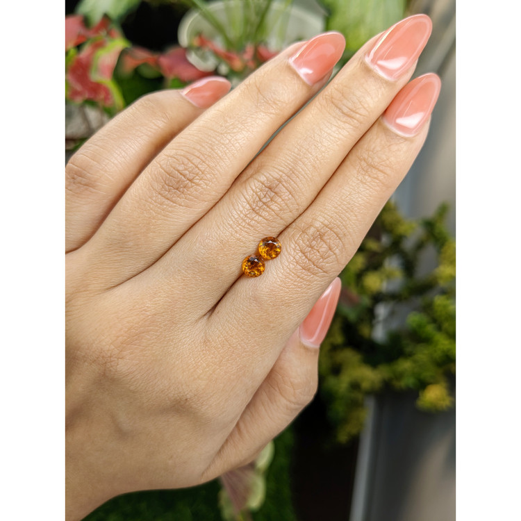 0.96 Ct.Tw. Madeira Citrine Pair from Brazil