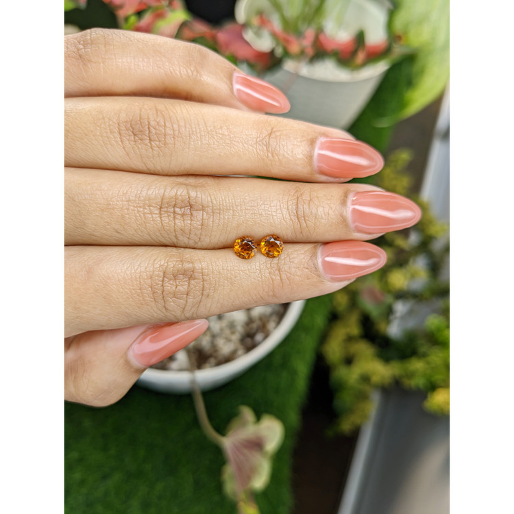 0.96 Ct.Tw. Madeira Citrine Pair from Brazil