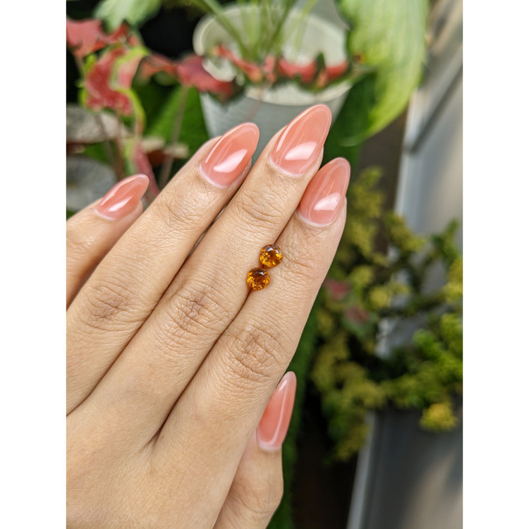 0.96 Ct.Tw. Madeira Citrine Pair from Brazil