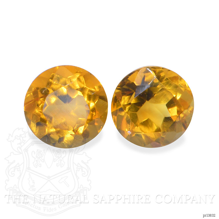 0.99 Ct.Tw. Madeira Citrine Pair from Brazil