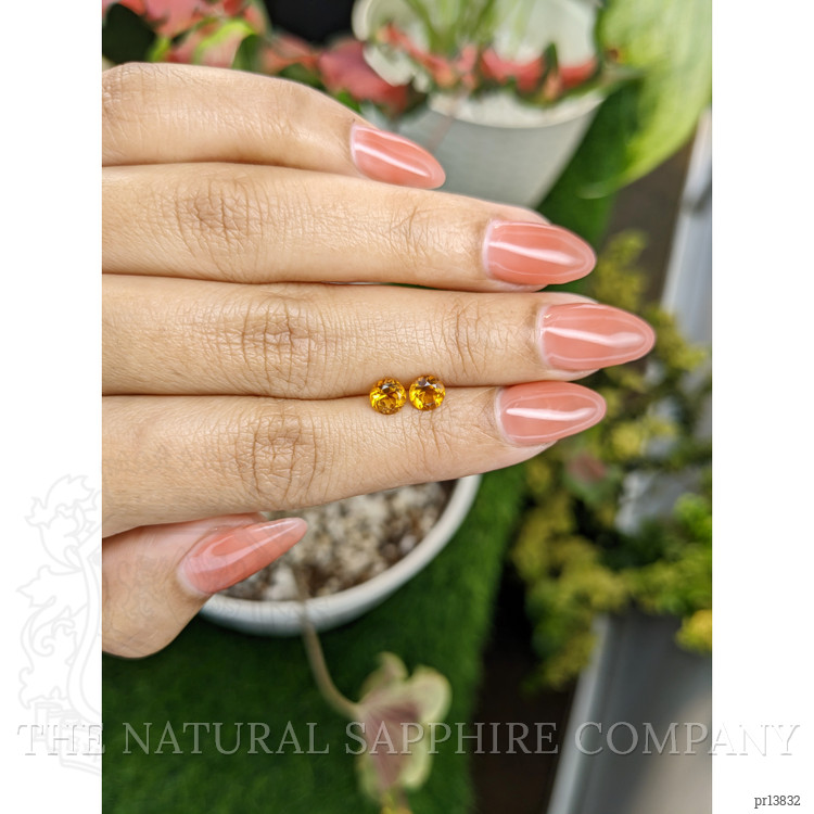 0.99 Ct.Tw. Madeira Citrine Pair from Brazil