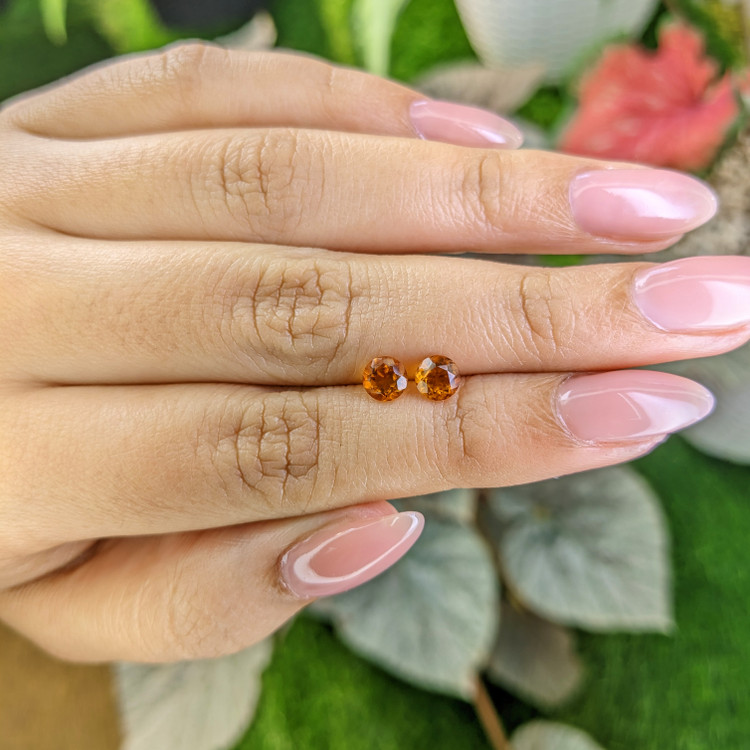 0.95 Ct.Tw. Madeira Citrine Pair from Brazil