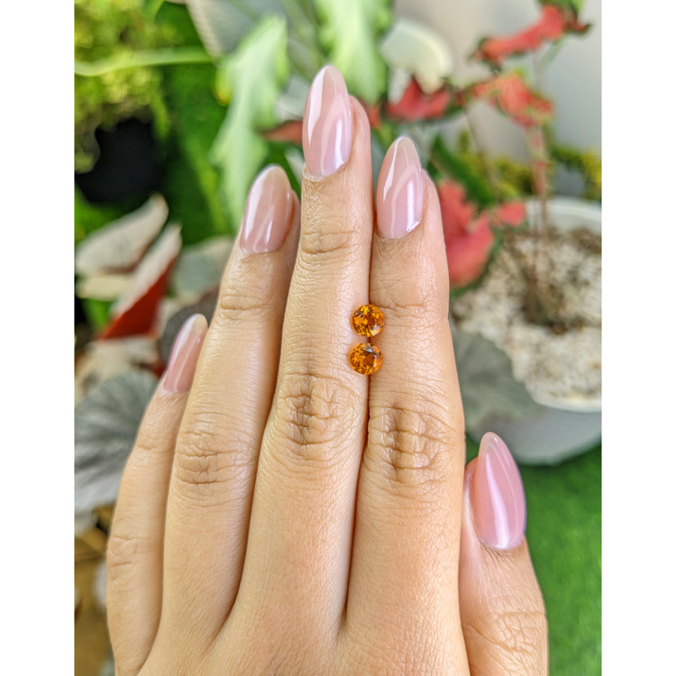 0.95 Ct.Tw. Madeira Citrine Pair from Brazil