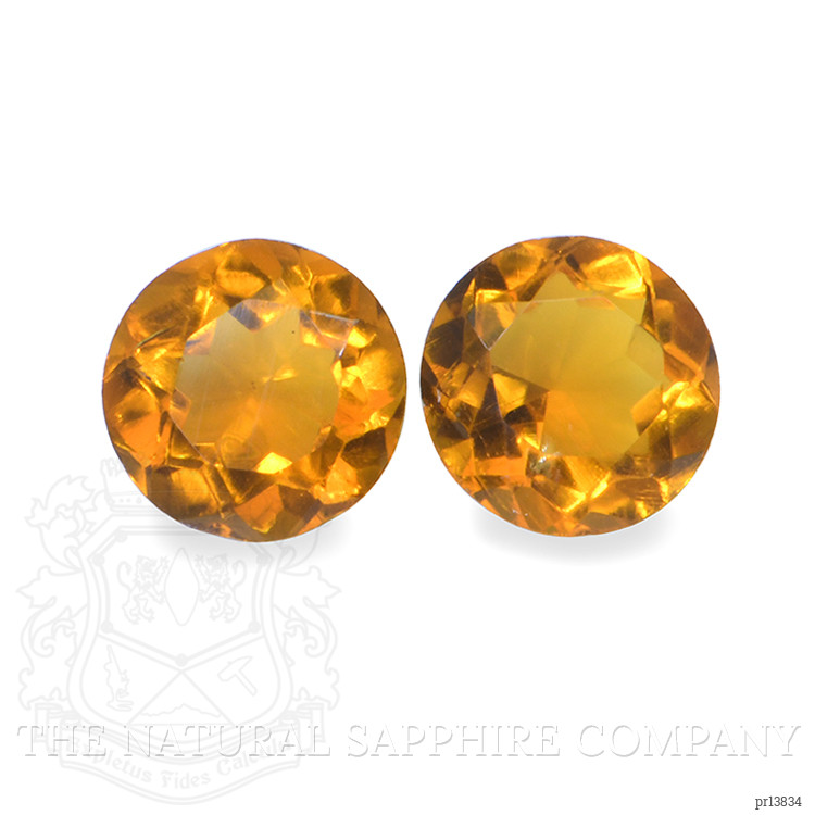 0.78 Ct.Tw. Yellowish Orange Madeira Citrine Pair from Brazil