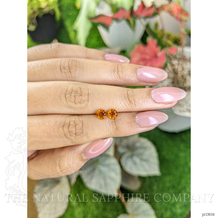 0.78 Ct.Tw. Yellowish Orange Madeira Citrine Pair from Brazil
