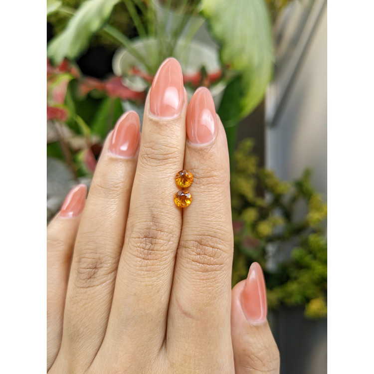 1.03 Ct.Tw. Madeira Citrine Pair from Brazil