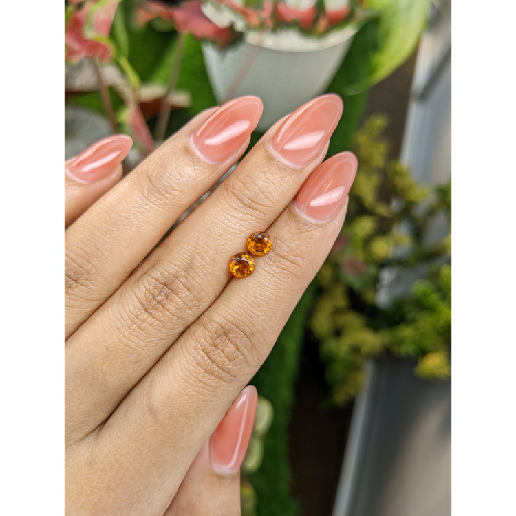 0.93 Ct.Tw. Madeira Citrine Pair from Brazil