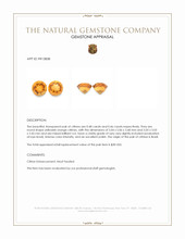 0.94 Ct.Tw.Total Carat Weight Yellowish Orange Citrine Pair from Brazil Appraisal