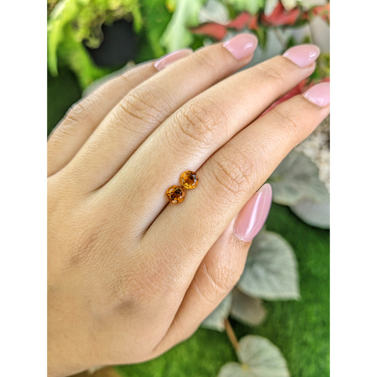 0.94 Ct.Tw. Madeira Citrine Pair from Brazil