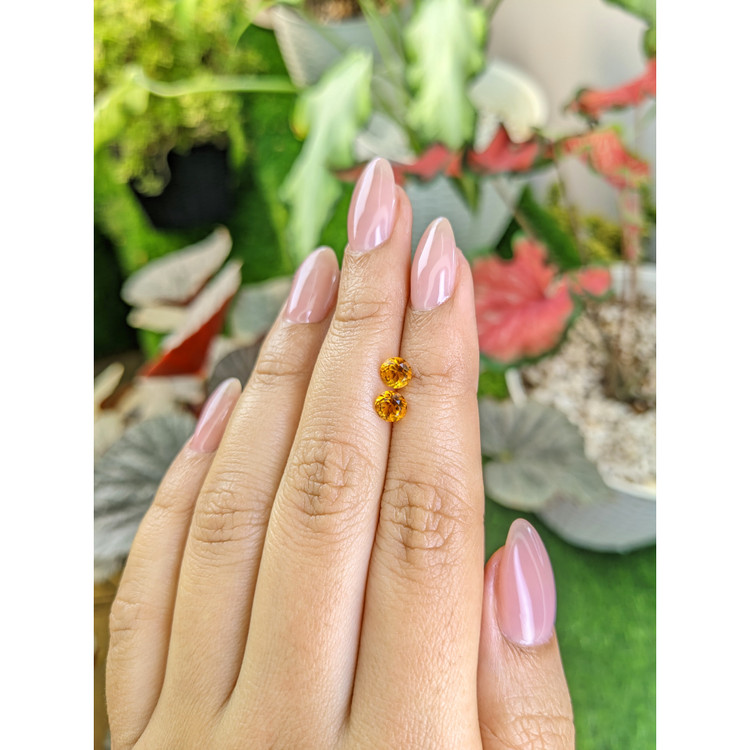 0.94 Ct.Tw. Madeira Citrine Pair from Brazil