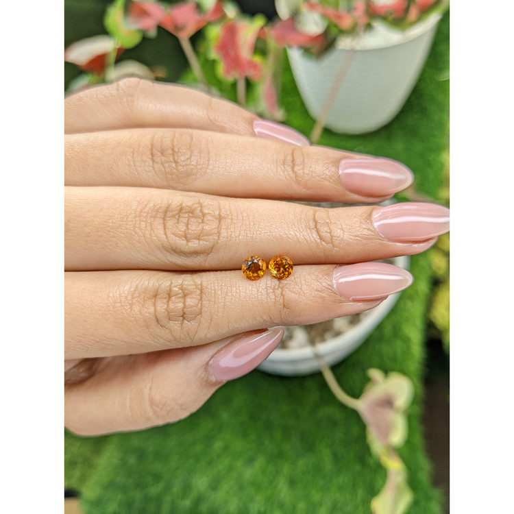 0.94 Ct.Tw. Madeira Citrine Pair from Brazil