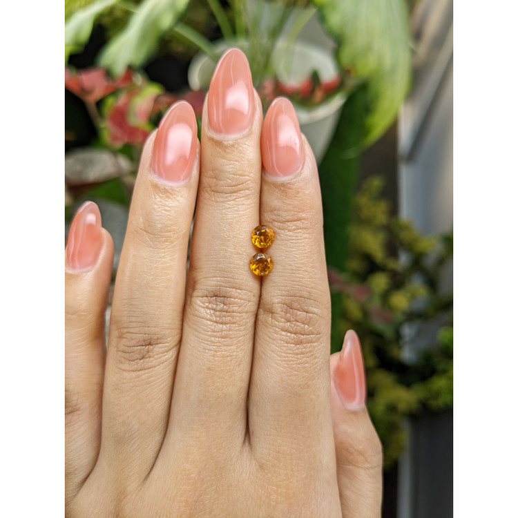 0.93 Ct.Tw. Madeira Citrine Pair from Brazil