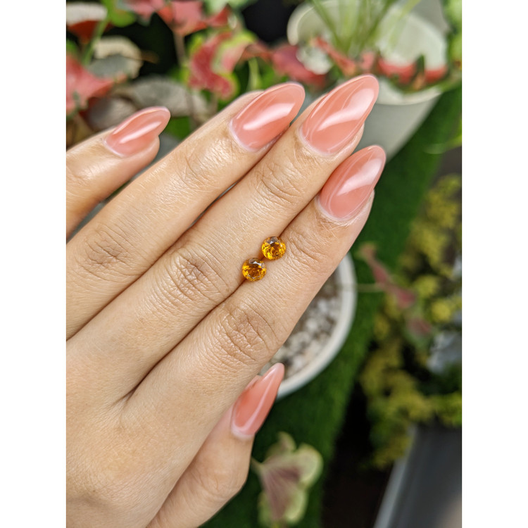 0.93 Ct.Tw. Madeira Citrine Pair from Brazil