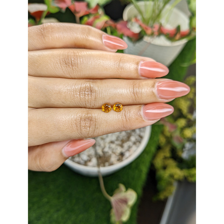 0.93 Ct.Tw. Madeira Citrine Pair from Brazil