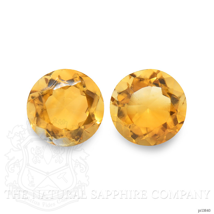 0.92 Ct.Tw. Madeira Citrine Pair from Brazil