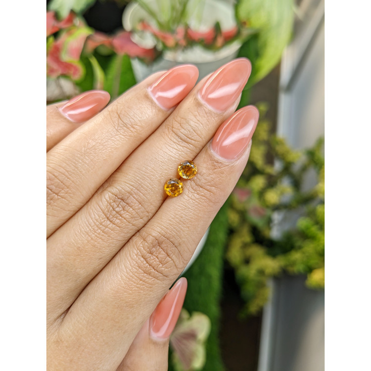 0.92 Ct.Tw. Madeira Citrine Pair from Brazil