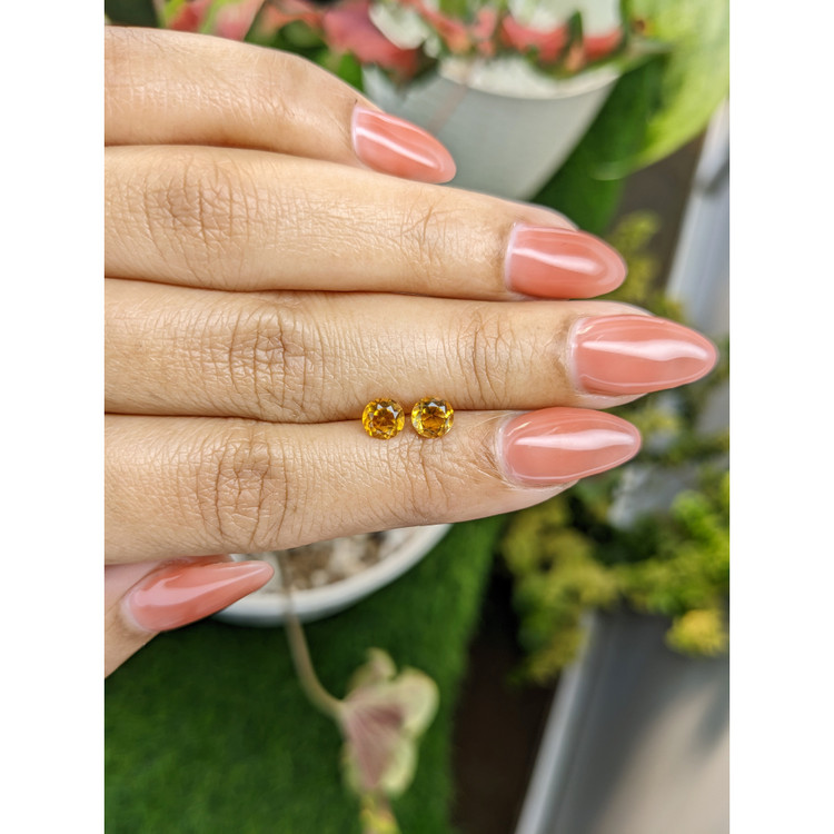 0.92 Ct.Tw. Madeira Citrine Pair from Brazil