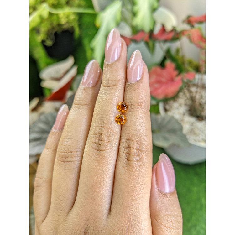 0.91 Ct.Tw. Madeira Citrine Pair from Brazil