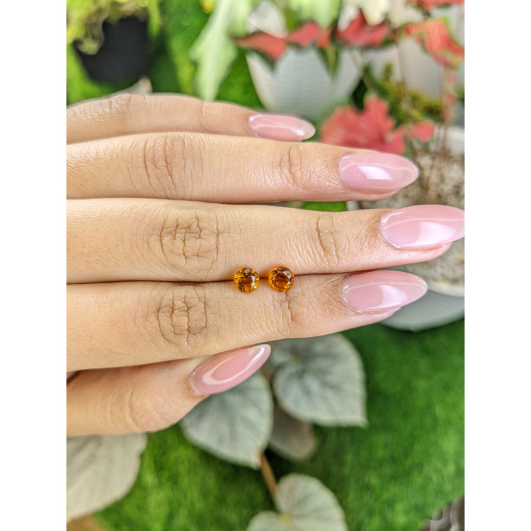 0.91 Ct.Tw. Madeira Citrine Pair from Brazil