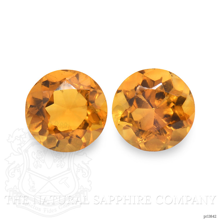 0.92 Ct.Tw. Yellowish Orange Madeira Citrine Pair from Brazil