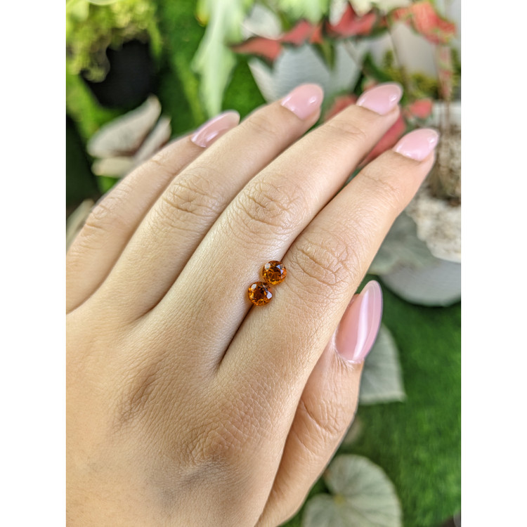 0.96 Ct.Tw. Madeira Citrine Pair from Brazil