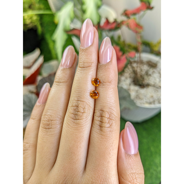 0.96 Ct.Tw. Madeira Citrine Pair from Brazil