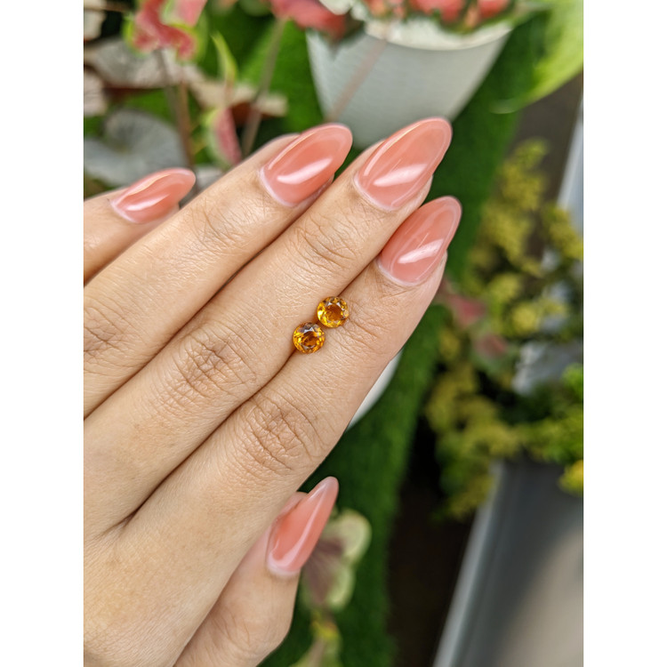 0.91 Ct.Tw. Madeira Citrine Pair from Brazil