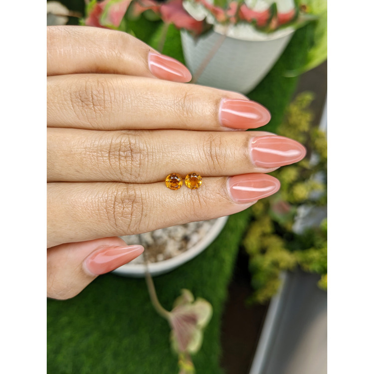 0.91 Ct.Tw. Madeira Citrine Pair from Brazil