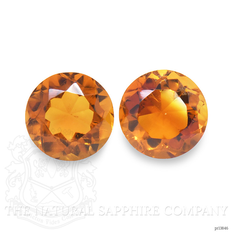 0.92 Ct.Tw. Madeira Citrine Pair from Brazil